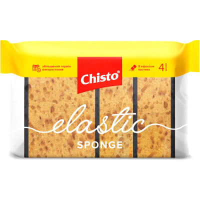 Губки кухонные Chisto Elastic Sponge 4 шт. (4823098409014)