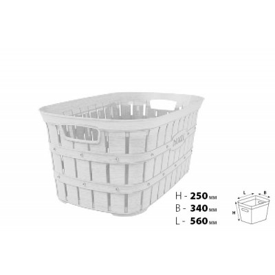Корзина для белья Violet House 1040 Бамбу White 40 л (1040 Бамбу WHITE 40 л)