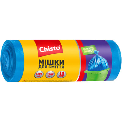 Пакети для сміття Chisto Міцні 120 л 10 шт. (4823098407812)