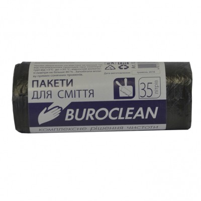 Пакеты для мусора Buroclean черные 35 л 30 шт. (4823078910608)