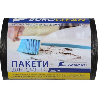 Пакеты для мусора Buroclean EuroStandart прочные черные 35 л 100 шт. (4823078922861)