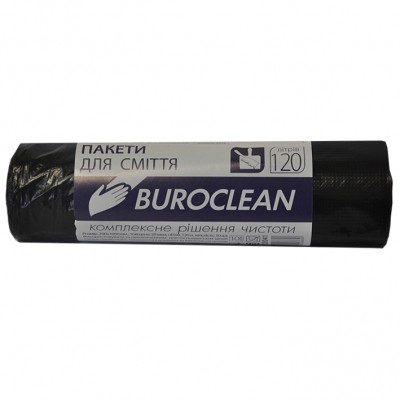 Пакеты для мусора Buroclean черные 120 л 10 шт. (4823078910660)