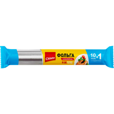Фольга алюминиевая Chisto для пищевых продуктов 10+1 м (4823098400004)