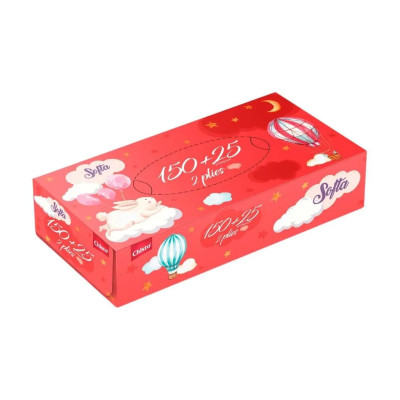 Серветки косметичні Chisto Softa Bunny 2 шари 150 + 25 шт. (4823098412441)