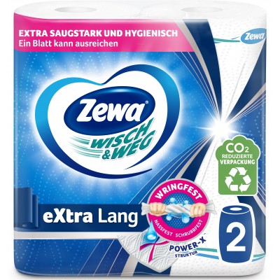 Паперові рушники Zewa Wisch & Weg Extra Lang 2 шари 2 рулони (7322540833300/7322540973174)