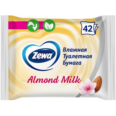 Туалетная бумага Zewa Almond Milk 42 шт (7322540796179)