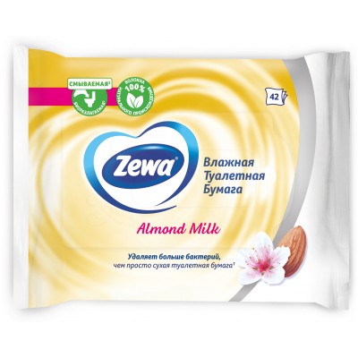 Туалетная бумага Zewa Almond Milk 42 шт (7322540796179)