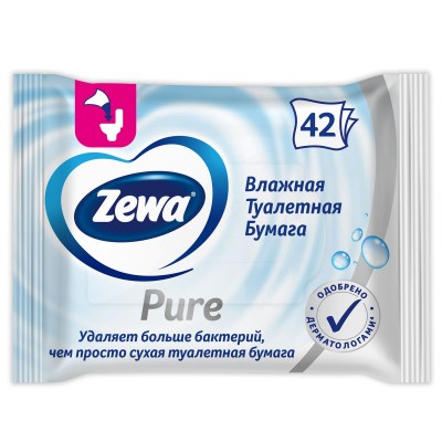 Туалетная бумага Zewa Pure без аромата 42 шт. (7322540796582)