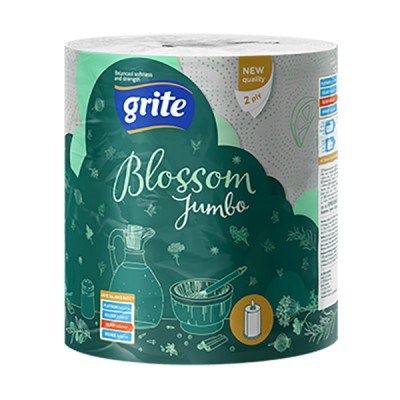 Бумажные полотенца Grite Blossom Jumbo 2 слоя 1 рулон (4770023348774)