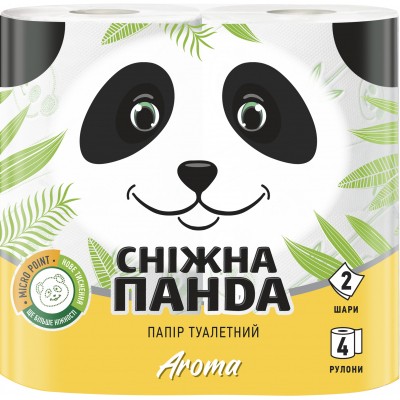 Туалетная бумага Сніжна Панда Aroma 2 слоя 4 рулона (4823019007695)