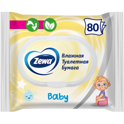 Туалетная бумага Zewa Baby 80 шт. (7322541394275)