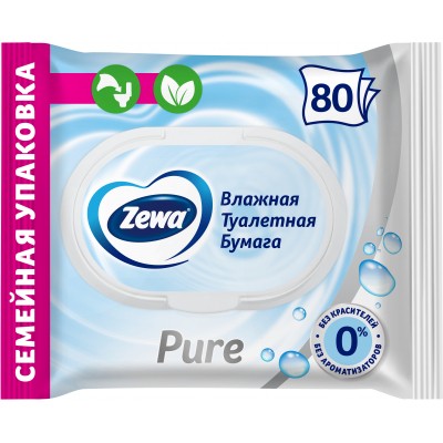 Туалетная бумага Zewa Pure без аромата 80 шт. (7322541395050)