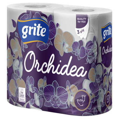 Туалетная бумага Grite Orchidea 3 слоя 4 рулона (4770023348095)