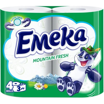 Туалетная бумага Emeka Mountain Fresh 3 слоя 4 рулона (3800024026492)