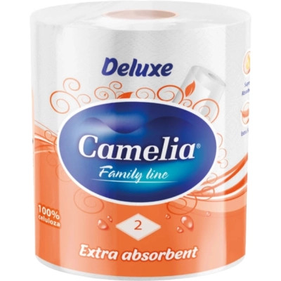 Паперові рушники Camelia Deluxe Білі 2 шари 1 рулон (8606107569994)