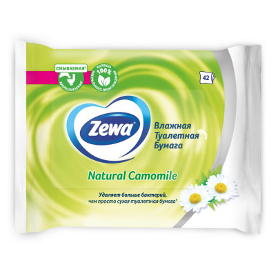 Туалетная бумага Zewa Natural Camomile 42 шт (7322540796520)