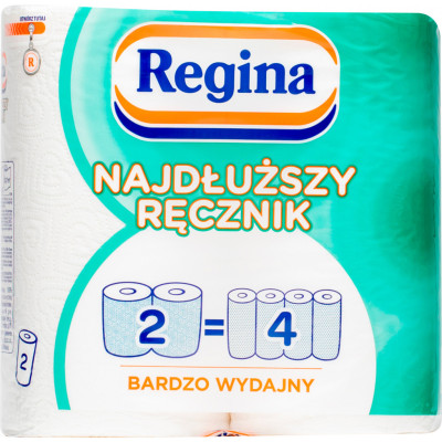 Бумажные полотенца Regina 20.7 м 90 отрывов 2 слоя 2 рулона (8004260430401)