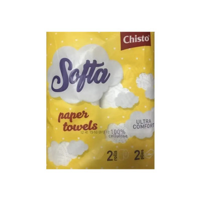 Бумажные полотенца Chisto Softa 2 слоя 2 рулона (4823098408376)