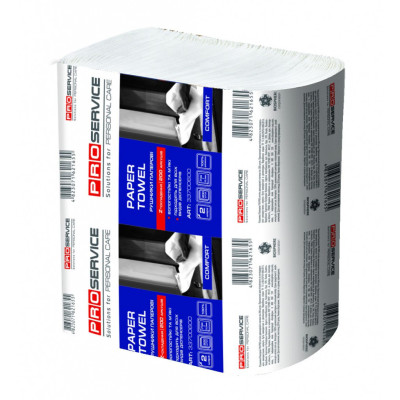Бумажные полотенца PRO service Comfort Z-сложение 2 слоя 200 листов (4823071621655)