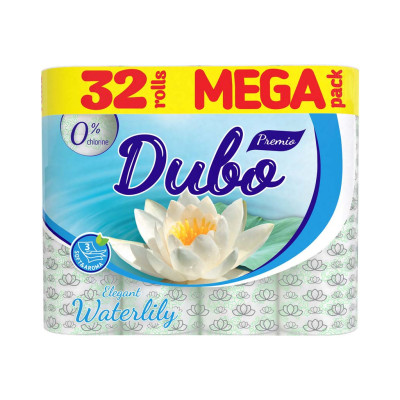 Туалетний папір Диво Premio Waterlily 3 шари 32 рулони (4820003837757)
