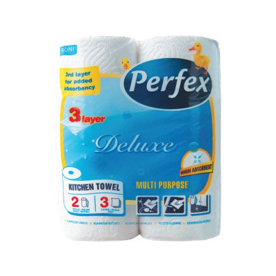 Бумажные полотенца Perfex Deluxe 3 слоя 2 рулона (8606102287381)