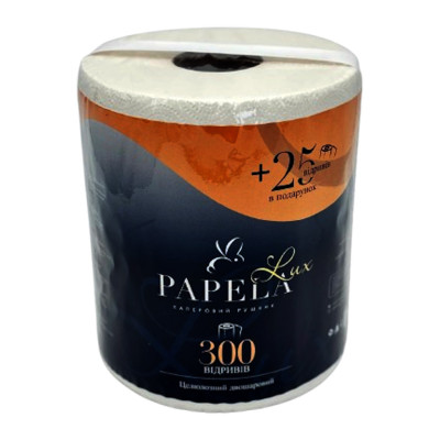 Бумажные полотенца Papela Lux 2 слоя 300+25 отрывов 1 рулон (4820270940297)