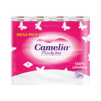 Туалетная бумага Camelia 3 слоя 24 рулона (8606103756244)