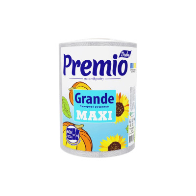 Бумажные полотенца Диво Grande Maxi 2 слоя 600 отрывов 1 рулон (4820003838860)