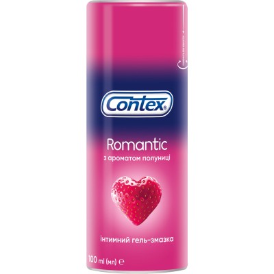 Интимный гель-смазка Contex Romantic с ароматом клубники (лубрикант) 100 мл (4820108005174)