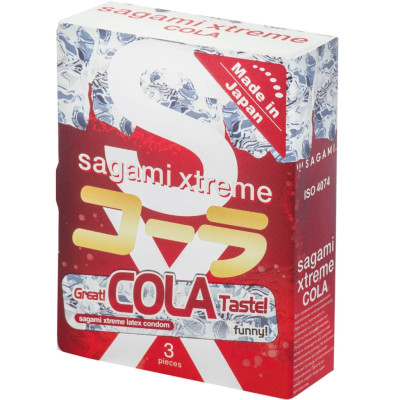 Презервативы Sagami Xtreme Cola С ароматом колы 3 шт. (4974234811915)