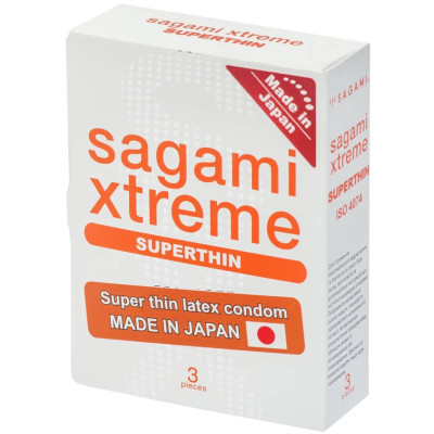 Презервативы Sagami Xtreme Superthin Ультратонкий 3 шт. (4974234811878)