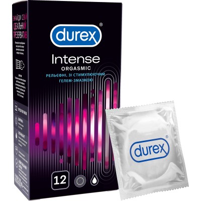 Презервативы Durex Intense Orgasmic рельефные со стимул. гелем-смазкой 12 шт. (5052197056037)