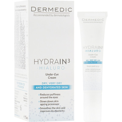 Крем для кожи вокруг глаз Dermedic Hydrain 3 Hialuro Under-Eye Cream 15 мл (5906739783175)