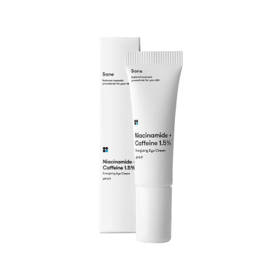 Крем для кожи вокруг глаз Sane Niacinamide + Caffeine 1.5% Energizing Eye Cream От темных кругов и отеков С кофеином 20 мл (4820266830151)