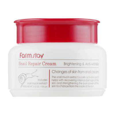 Крем для лица FarmStay Snail Repair Cream Восстанавливающий с муцином улитки 100 мл (8809317284613)