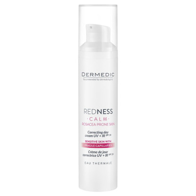 Крем для лица Dermedic Redness Calm Correcting Day Cream UV+IR SPF 20 Корректирующий Дневной 40 мл (5901643176549)