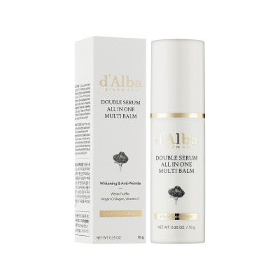 Крем для лица D'Alba Double Serum All In One Multi Balm Мультифункциональный антивозрастной стик 10 г (8809782555355)