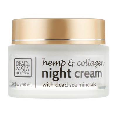 Крем для лица Dead Sea Collection ночной с экстрактом конопли и коллагеном 50 мл (7290102259700)