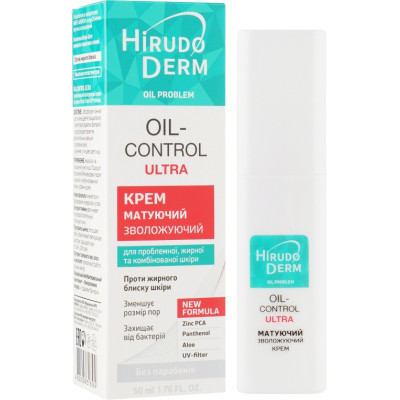 Крем для обличчя Біокон Hirudo Derm Oil Problem Oil-Control Ultra Зволожувальний матувальний 50 мл (4820008318589)