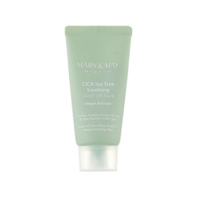 Маска для лица Mary & May Cica Tea Tree Soothing Wash Off Pack 30 г (8809670681852)