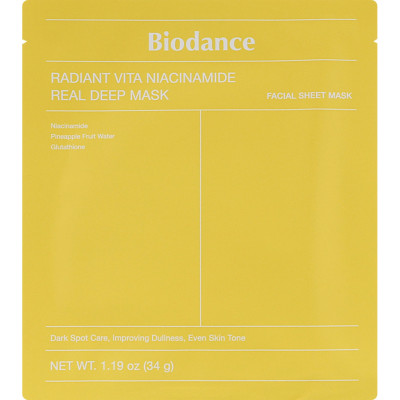 Маска для лица Biodance Radiant Vita Niacinamide Real Deep Mask 34 г (8809937361459)