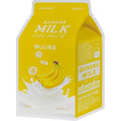 Маска для лица A'pieu Banana Milk One-Pack 21 г (8806185797573)