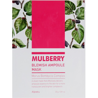 Маска для обличчя A'pieu Mulberry Blemish Ampoule Mask 23 г (8809643511636)