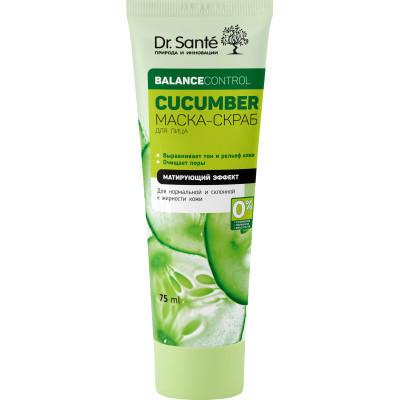 Маска для лица Dr. Sante Cucumber Balance Control Маска-скраб 75 мл (4823015917424)