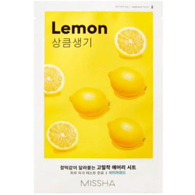 Маска для обличчя Missha Airy Fit Lemon Sheet Mask З екстрактом лимона 19 г (8809581454736)