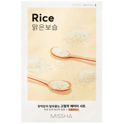 Маска для обличчя Missha Airy Fit Rice Sheet Mask З екстрактом рису 19 г (8809581454804)