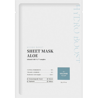 Маска для обличчя Village 11 Factory Hydro Boost Sheet Mask Aloe 21 г (8809663754488)