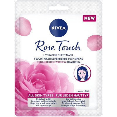 Маска для обличчя Nivea Rose Touch Hydrating Sheet Mask 1 шт. (9005800346854)