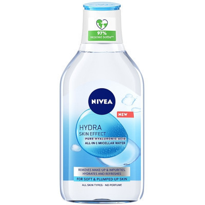 Мицеллярная вода Nivea Hydra Skin Effect с гиалуроновой кислотой 400 мл (4005900940315)