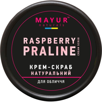 Скраб для лица Mayur Raspberry Praline Cream Scrub Малиновое пралине 50 мл (4820230953268)